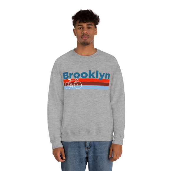 Brooklyn, New York Sweatshirt Retro Bike - Unisex Adult Crewneck Brooklyn Sweatshirt