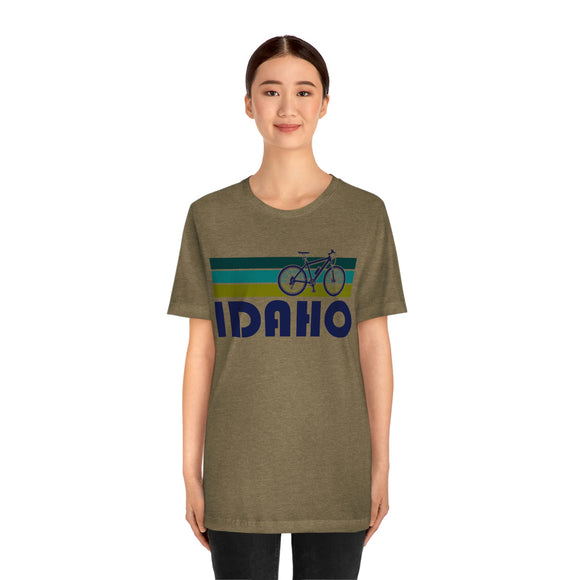Idaho T-Shirt - Retro Mountain Bike Adult Unisex Idaho T Shirt