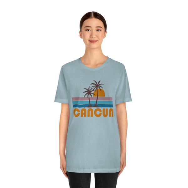 Cancun, Mexico T-Shirt - Retro Palm Tree Unisex Cancun Shirt