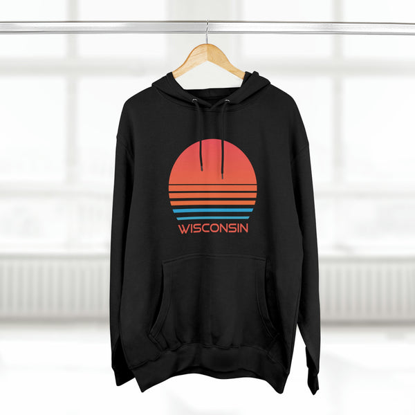 Premium Wisconsin Hoodie - Retro 80s Unisex Sweatshirt
