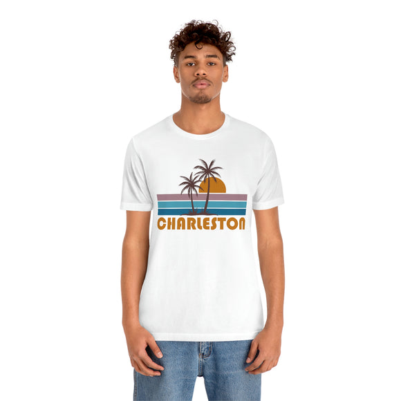 Charleston, South Carolina T-Shirt - Retro Palm Tree Unisex Charleston Shirt