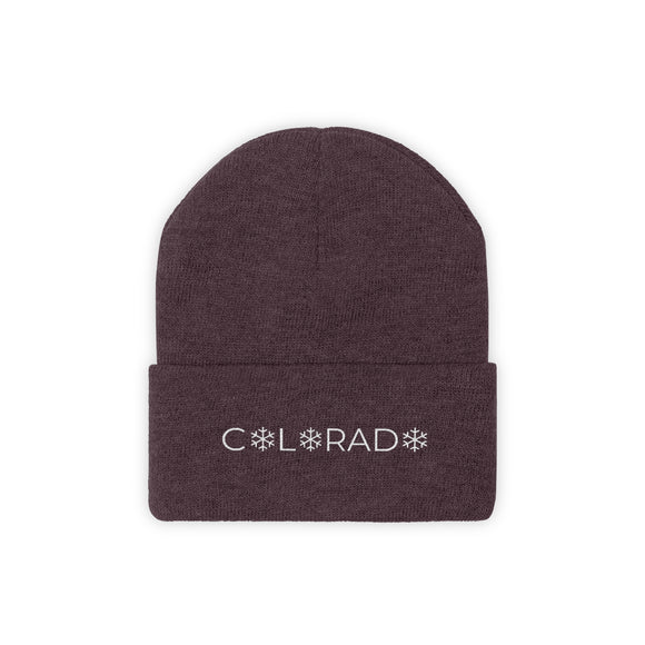 Colorado Beanie - Adult Embroidered Colorado Flag Knit Hat