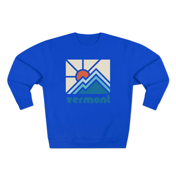 Buy royal-blue Premium Vermont Crewneck Sweatshirt - Retro Unisex Sweatshirt