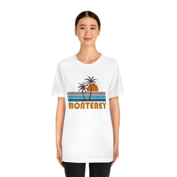 Monterey, California T-Shirt - Retro Palm Tree Unisex Monterey Shirt