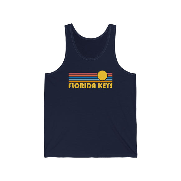 Florida Keys, Florida Tank Top - Unisex Florida Keys Tank Top Retro Sun