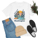 Washington T-Shirt - Mountain Illustration Unisex Washington Shirt-15