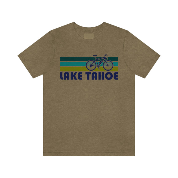 Lake Tahoe T-Shirt - Retro Mountain Bike Adult Unisex Lake Tahoe, Idaho T Shirt
