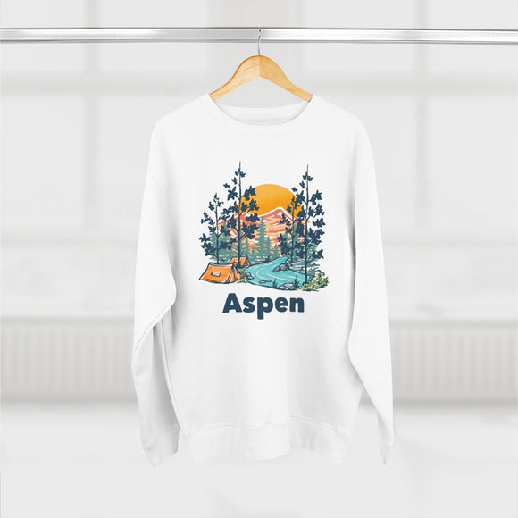 Premium Aspen Sweatshirt - Unisex Premium Crewneck Aspen, Colorado Sweatshirt