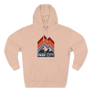 Buy pale-pink Premium Park City, Utah Hoodie - Retro Unisex Sweatshirt - Retro Stripe