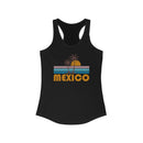 Mexico Women's Tank - Retro Palm Tree Women's Racerback Mexico Tank Top-3