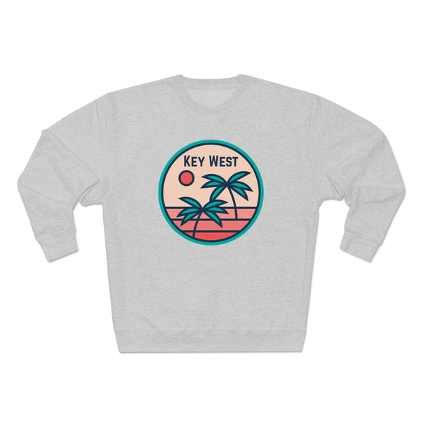 Premium Key West, Florida Crewneck Sweatshirt - Retro Unisex Sweatshirt