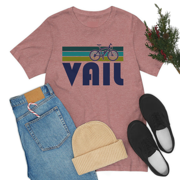 Vail T-Shirt - Retro Mountain Bike Adult Unisex Vail, Colorado T Shirt