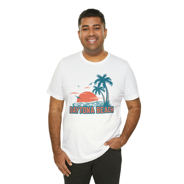 Daytona Beach, Florida T-Shirt - Retro Palm Tree & Beach Unisex Daytona Beach Shirt