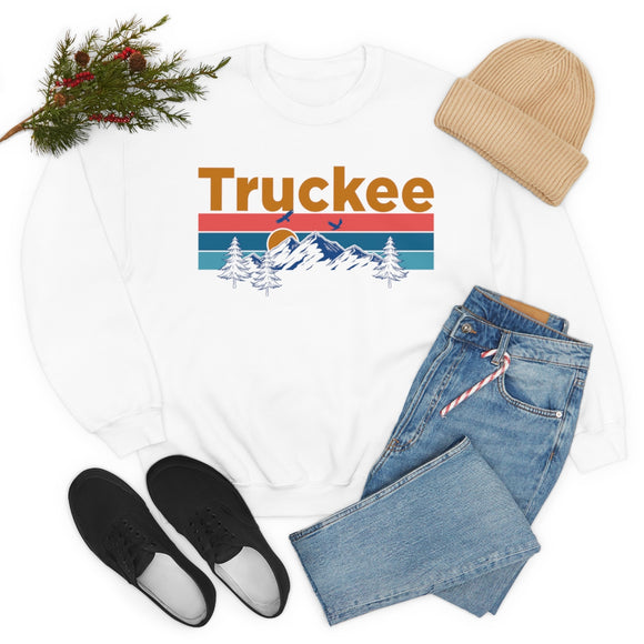 Truckee, California Sweatshirt - Mountain & Birds Unisex