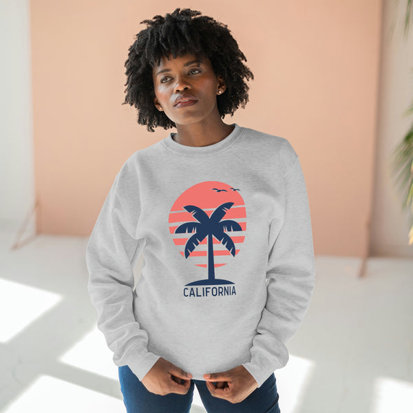 Premium California Crewneck Sweatshirt - Retro Unisex Sweatshirt