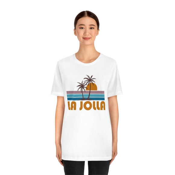 La Jolla, California T-Shirt - Retro Palm Tree Unisex La Jolla Shirt