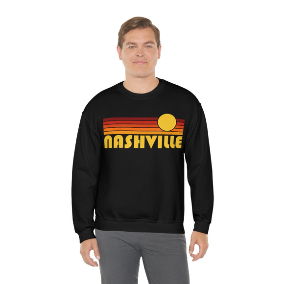 Nashville, Tennessee Sweatshirt - Retro Sunset Unisex