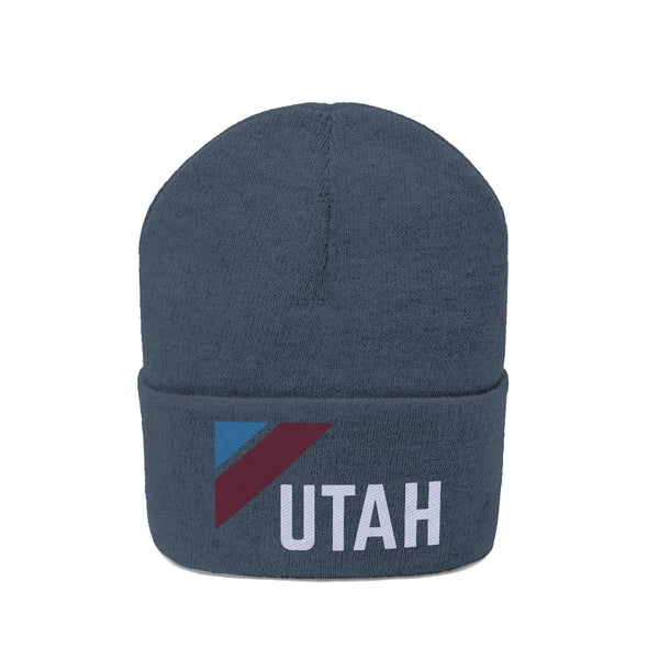 Utah Beanie - Adult Embroidered Retro Utah Knit Hat
