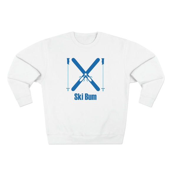Premium Ski Bum Crewneck Sweatshirt - Retro Unisex Sweatshirt