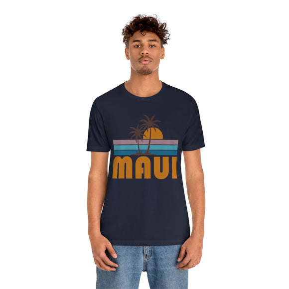 Maui, Hawaii T-Shirt - Retro Palm Tree Unisex Maui Shirt