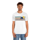 Colorado T-Shirt - Retro Mountain v2 Unisex Colorado Shirt-3