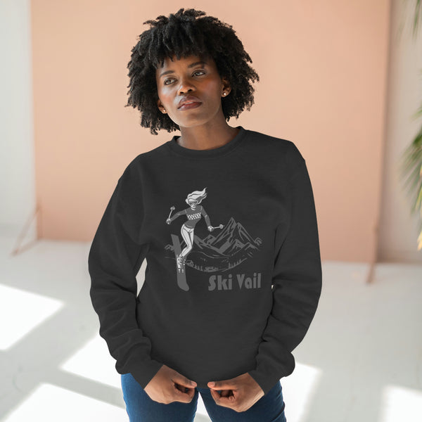 Premium Vail, Colorado Crewneck Sweatshirt - Retro Unisex Sweatshirt