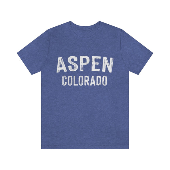 Aspen, Colorado Shirt - Paint Text Unisex Aspen T-Shirt