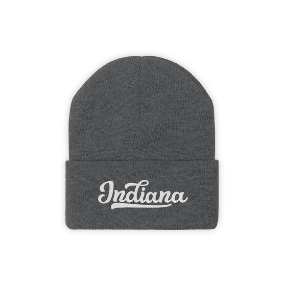 Indiana Beanie - Adult Hand Lettered Embroidered Indiana Knit Hat