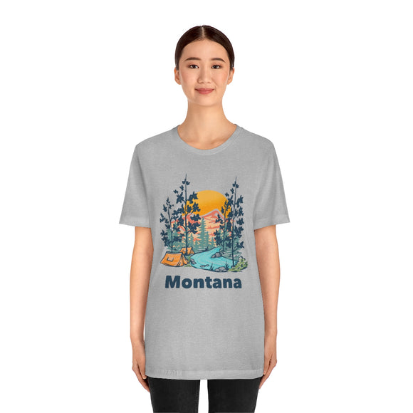 Montana T-Shirt - Mountain Illustration Unisex Montana Shirt