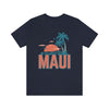 Maui, Hawaii T-Shirt - Retro Palm Tree & Beach Unisex Maui Shirt