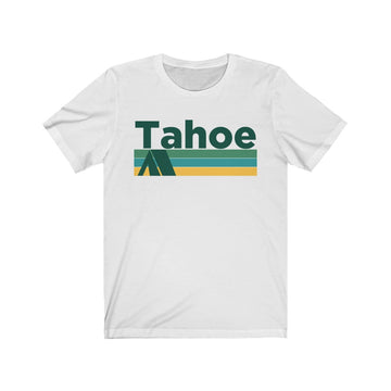 Lake Tahoe, California T-Shirt - Retro Camping Adult Unisex Lake Tahoe T Shirt - 0