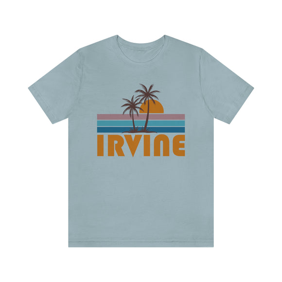 Irvine, California T-Shirt - Retro Palm Tree Unisex Irvine Shirt