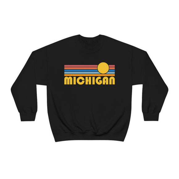 Michigan Sweatshirt - Retro Sunrise Unisex