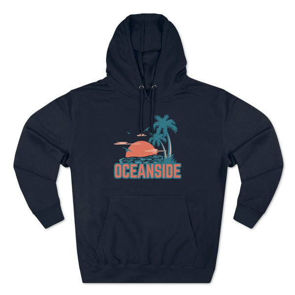 Premium Oceanside, California Hoodie - Palm Tree Unisex Sweatshirt