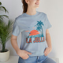 La Jolla, California T-Shirt - Retro Palm Tree & Beach Unisex La Jolla Shirt-69