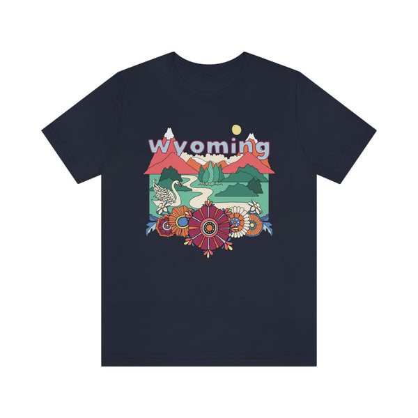 Wyoming Shirt, Wyoming Retro T-Shirt, Hippie Style Wyoming tee, Wyoming Mountain Shirt