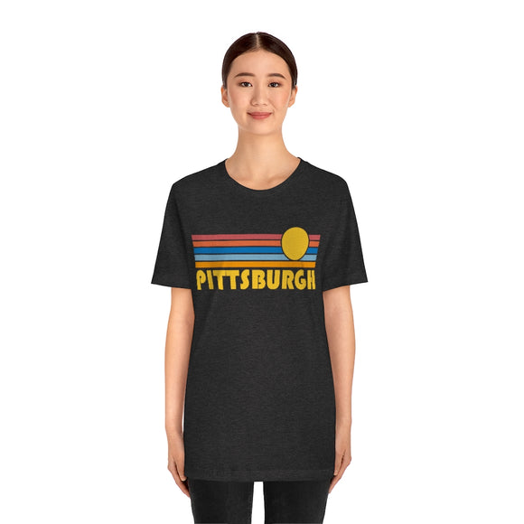 Pittsburgh, Pennsylvania T-Shirt - Retro Sun Unisex Pittsburgh T Shirt