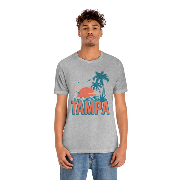 Tampa, Florida T-Shirt - Retro Palm Tree & Beach Unisex Tampa Shirt