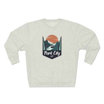 Buy oatmeal-heather Premium Park City, Utah Crewneck Sweatshirt - Retro Unisex Sweatshirt