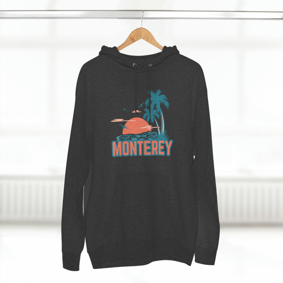 Premium Monterey, California Hoodie - Palm Tree Unisex Sweatshirt