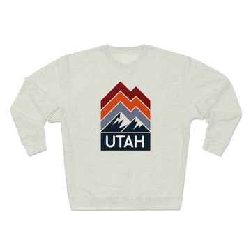 Buy oatmeal-heather Premium Utah Sweatshirt - Retro Unisex Premium Crewneck Utah Sweatshirt