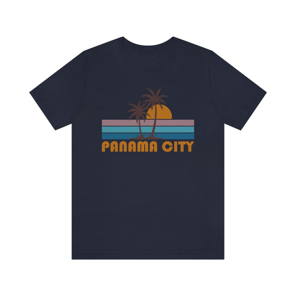 Panama City, Florida T-Shirt - Retro Palm Tree Unisex Panama City Shirt