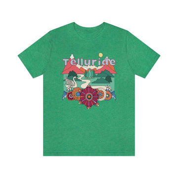 Buy heather-kelly Telluride T-Shirt - Retro Mountain / Hippie Style Telluride, Colorado Shirt