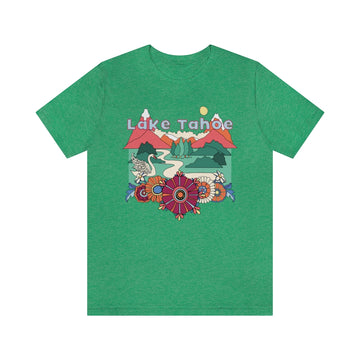 Lake Tahoe T-Shirt - Retro Mountain / Hippie Style Lake Tahoe, California Shirt