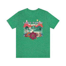 Lake Tahoe T-Shirt - Retro Mountain / Hippie Style Lake Tahoe, California Shirt
