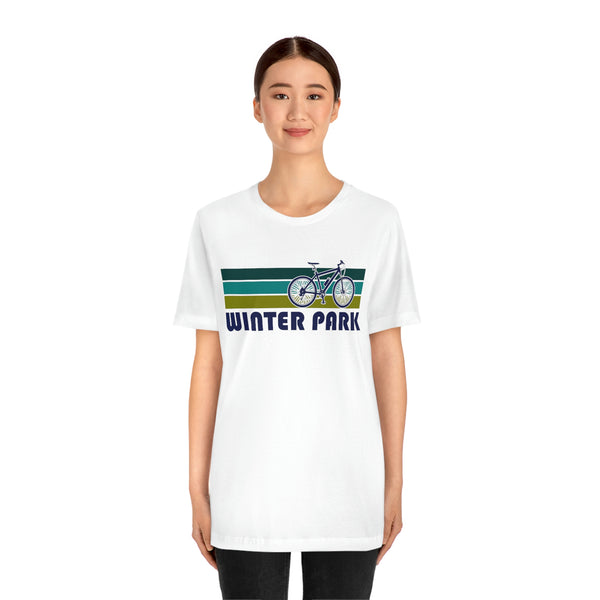Winter Park T-Shirt - Retro Mountain Bike Adult Unisex Winter Park, Colorado T Shirt