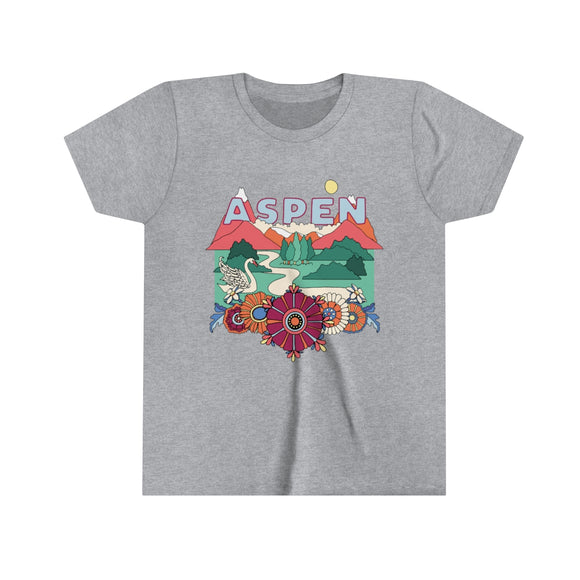 Aspen Youth T-Shirt - Boho Colorado Kid's TShirt