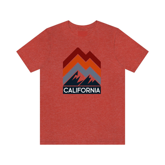 California T-Shirt - Retro Mountain Unisex California Shirt