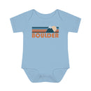 Boulder Baby Bodysuit - Retro Mountain Boulder, Colorado Baby Bodysuit-1