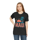 Maui, Hawaii T-Shirt - Retro Palm Tree & Beach Unisex Maui Shirt-77